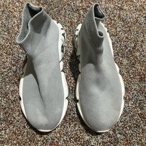 Authentic Balenciaga Toddler Sneakers - Gray & White